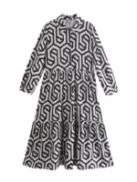 BLACK & WHITE GEOMETRIC DRESS