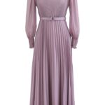 Pleated dress-lilac