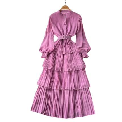 Pink ruffle dress