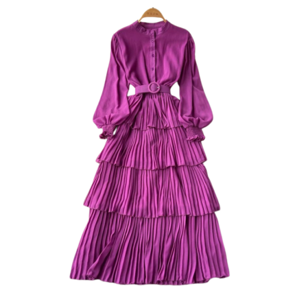Purple ruffle dress