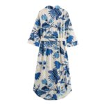 Blue & white belted dress - Image 2