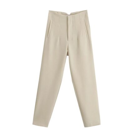 khaki straight pants