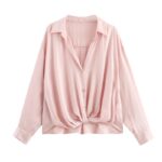 Tea pink satin shirt
