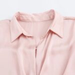 Tea pink satin shirt - Image 4