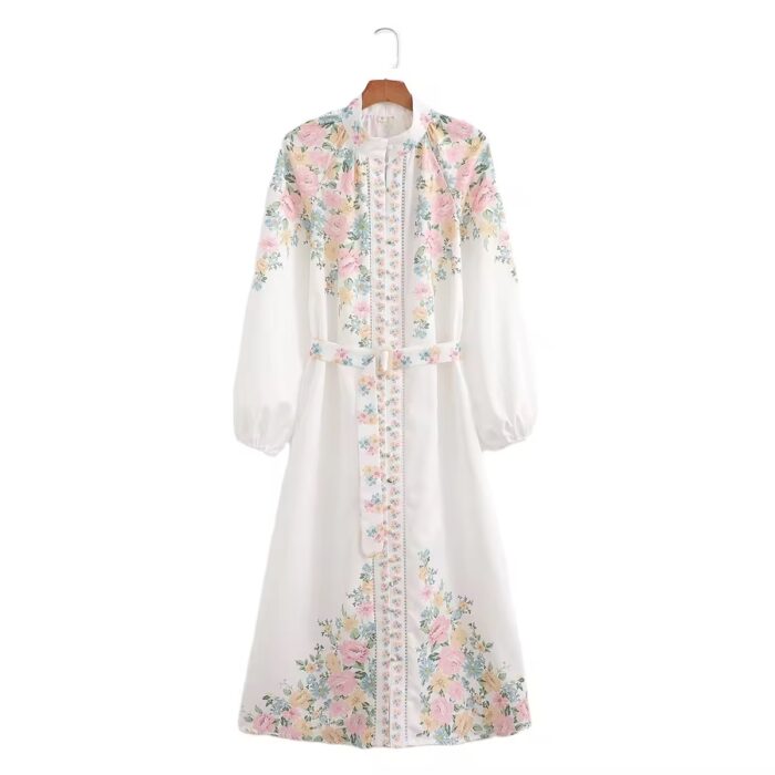 White floral dress - Image 1