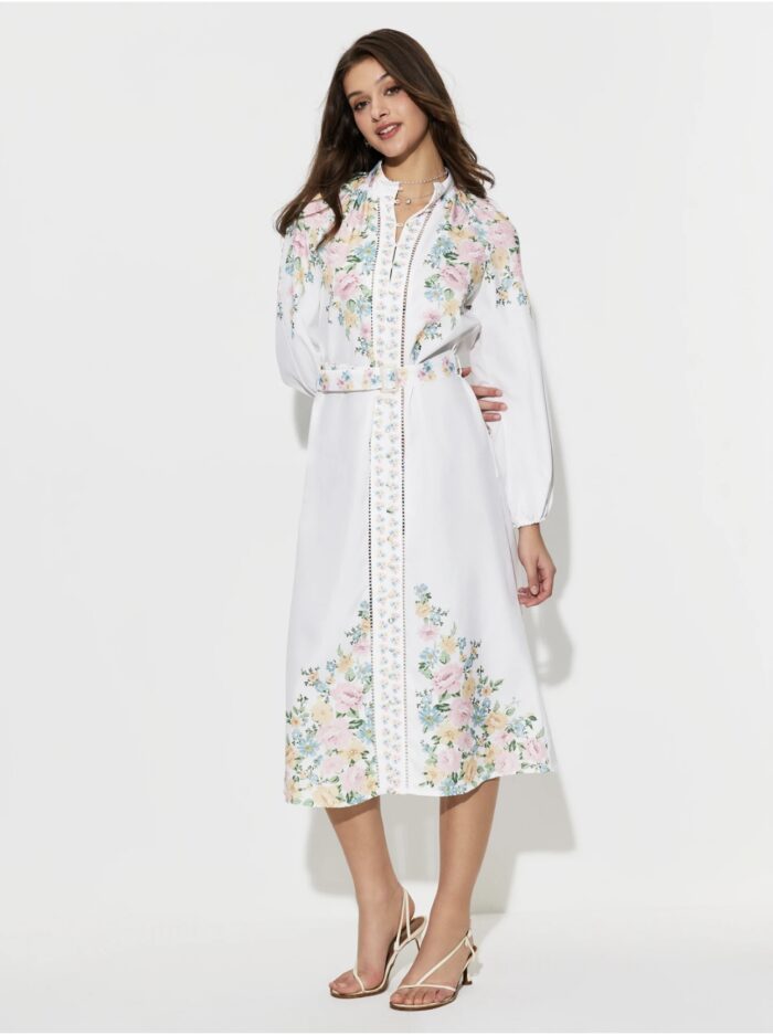 White floral dress - Image 4