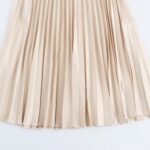 Cream silk pleated skirt - Image 2
