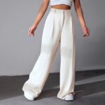 Shell white wide leg pants - Image 2
