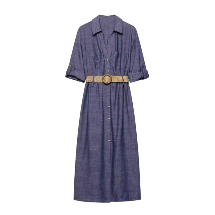 Blue retro dress - Image 1