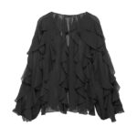 Black ruffle shirt - Image 2