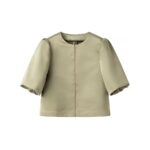 Satin puff sleeves blouse