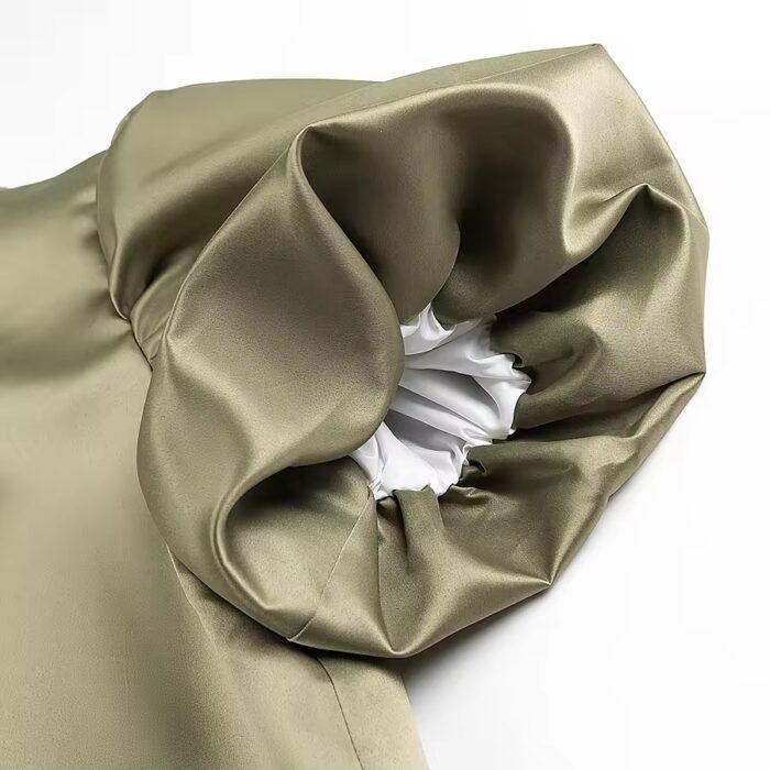 Satin puff sleeves blouse - Image 5