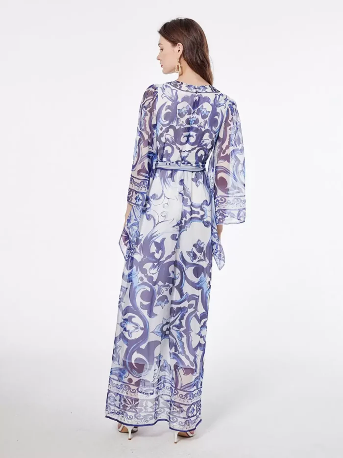Blue chiffon dress - Image 3