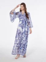 Blue chiffon dress - Image 2