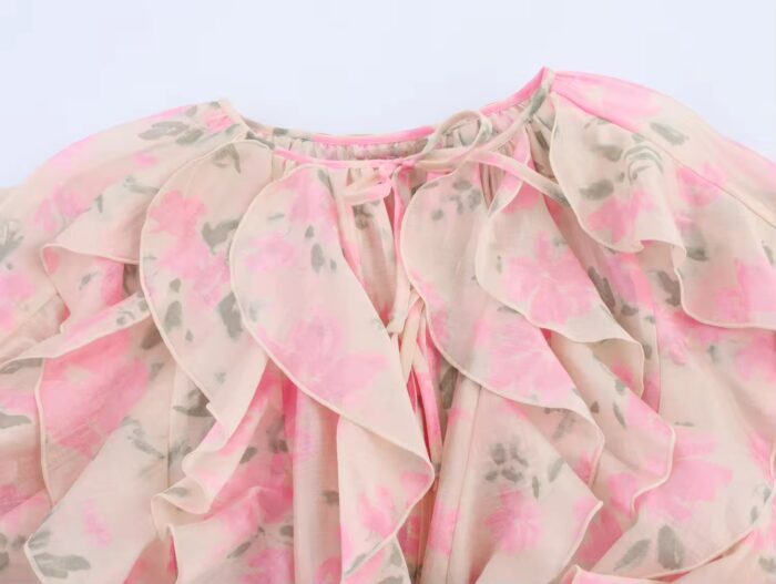 Baby pink ruffle shirt - Image 3