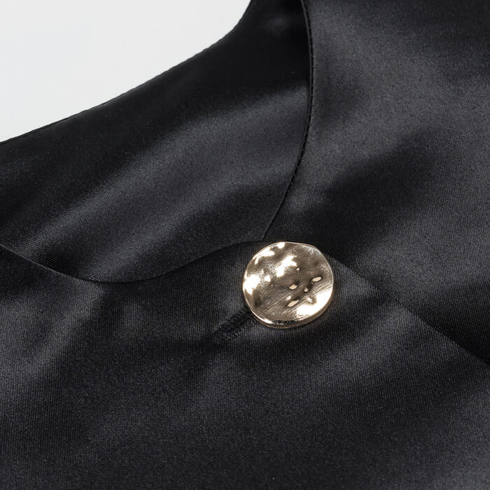 Black puff sleeves blouse - Image 4