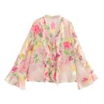 Pink ruffle shirt