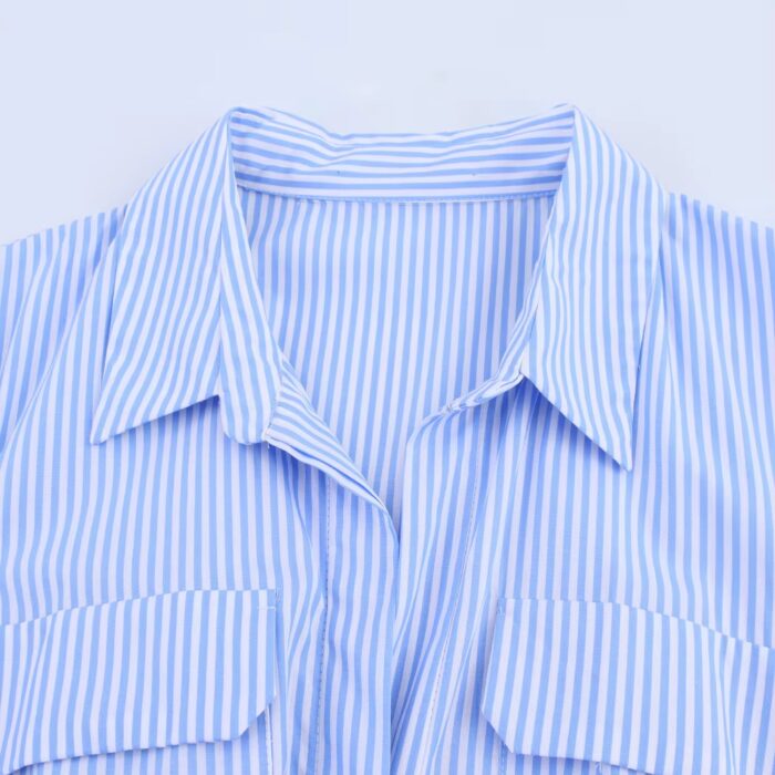 Blue stipe dress - Image 2