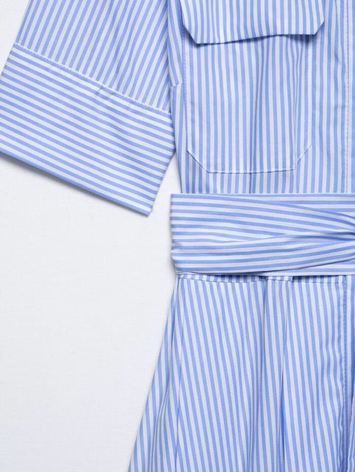 Blue stipe dress - Image 4
