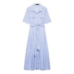 Blue stipe dress