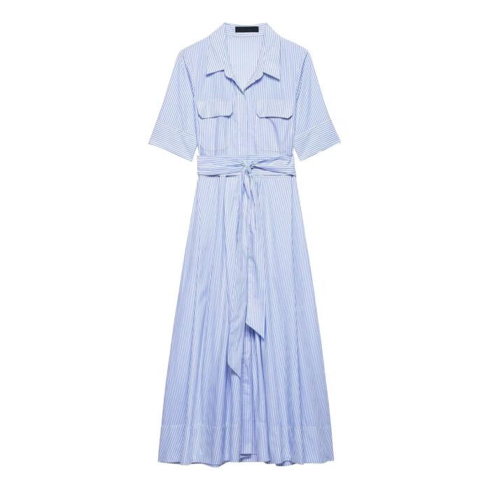 Blue stipe dress - Image 1