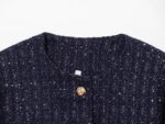 Blue sequins tweed jacket - Image 4