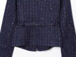 Blue sequins tweed jacket - Image 2