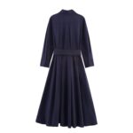 Deep Blue belted dress - Image 2