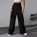 Black wide leg pants