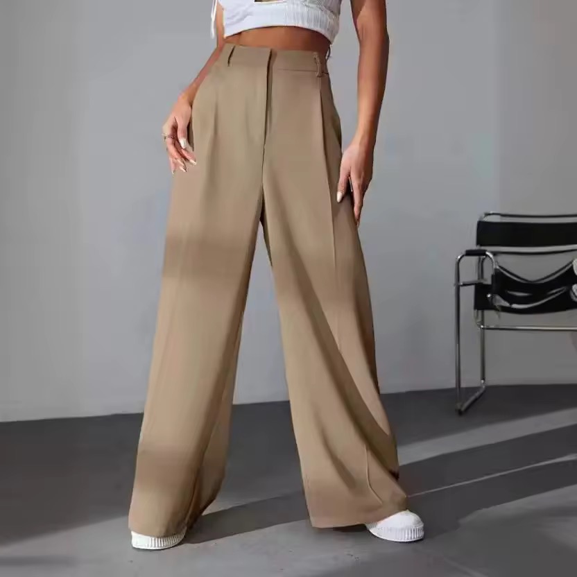 IMG_2985 Khaki wide leg pants - Image 1