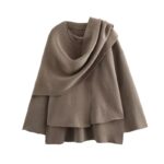 Brown scarf top