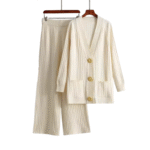 Cream knit set