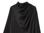 Black satin scarf blouse - Image 3