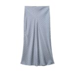 Grey polka dotes skirt