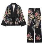 Floral kimono set
