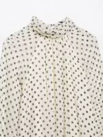 Beige polka dots blouse - Image 4