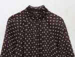 Brown polka dots blouse - Image 3