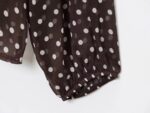 Brown polka dots blouse - Image 4
