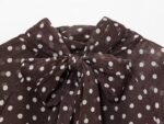 Brown polka dots blouse - Image 5