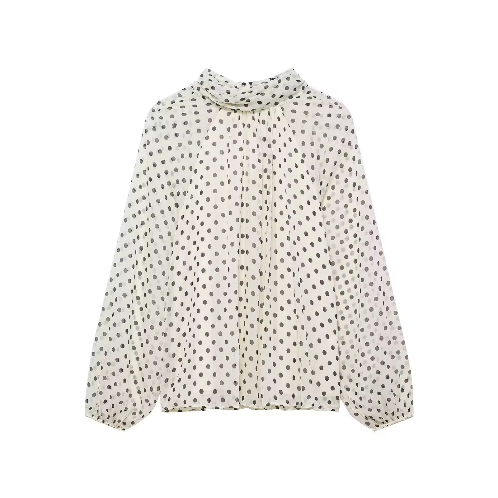 IMG_3729 Beige polka dots blouse - Image 1