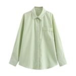 Matcha stripe basic shirt