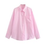Pink stripe basic shirt