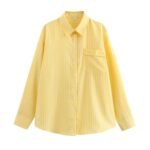 Yellow stripe basic shirt